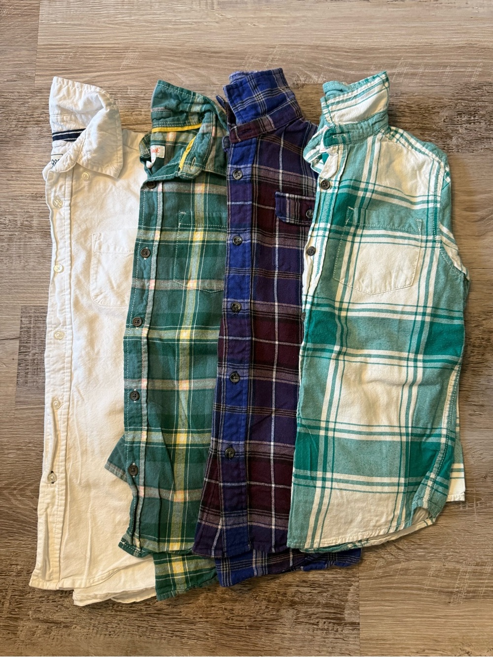 Boys Misc. Plaid Button Down Shirts Bundle Size Medium